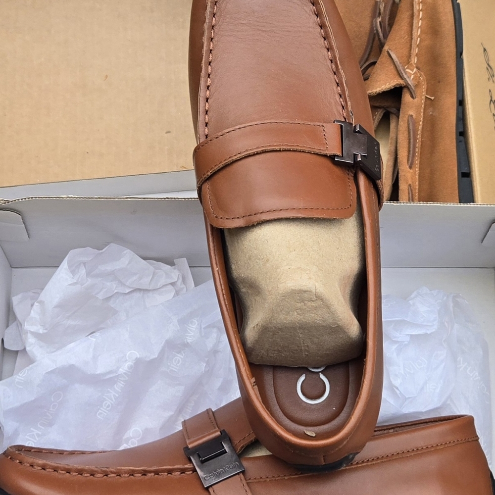 Calvin Klein Collection Tan Loafers